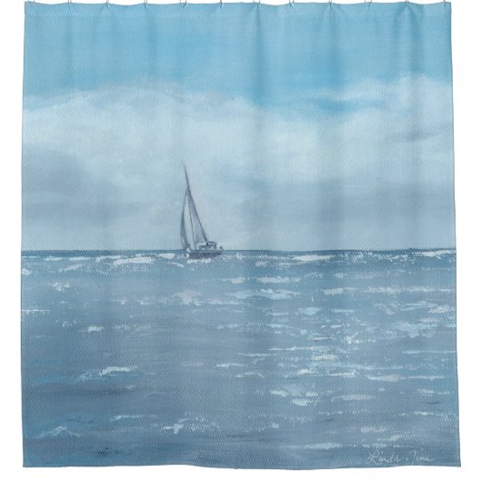 Newport-Strand-Segeln-Duschvorhang Duschvorhang (Vorderseite)