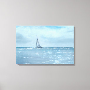 Newport-Strand-Segeln Leinwanddruck