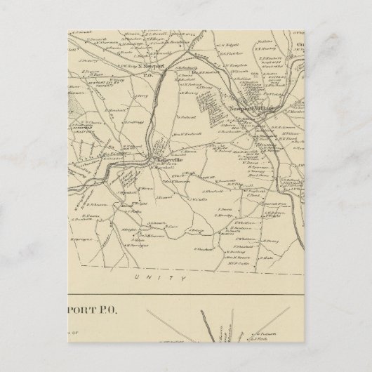 Newport, Sullivan Co Postkarte (Vorderseite)