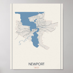 Newport, Vermont-Straßenkarte Poster –