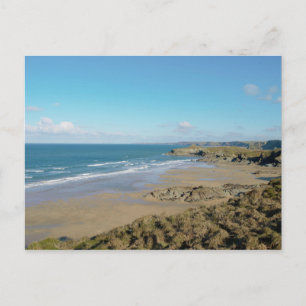 Newquay Bay Beaches Cornwall England Postkarte