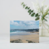 Newquay Bay Beaches Cornwall England Postkarte (Stehend Vorderseite)