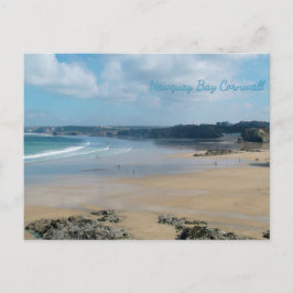 Newquay Bay Beaches Cornwall England Postkarte