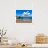 Newquay Bay im Sommer Poster (Küche)