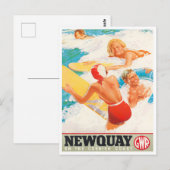 Newquay Britain vintage travel Postcard Postkarte (Vorne/Hinten)