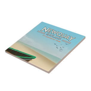 Newquay England Vintages Reiseplakat Fliese
