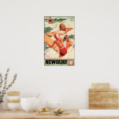 NEWQUAY English Cornish Coast GWR Railway Travel Poster (Küche)