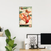 NEWQUAY English Cornish Coast GWR Railway Travel Poster (Heimbüro)