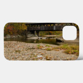Newry Covered Bridge over river in autumn Case-Mate iPhone Hülle (Rückseite (Horizontal))