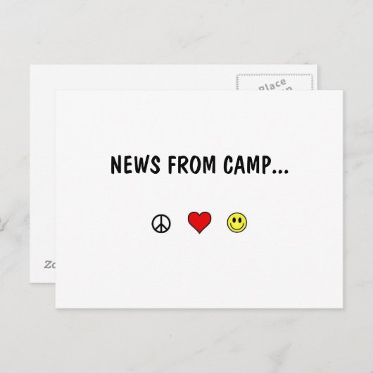 News aus Camp ... Postkarte (Vorne/Hinten)
