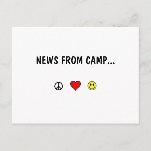 News aus Camp ... Postkarte (Vorderseite)