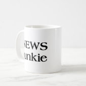 News-Junkie-Schlüsselanhänger Kaffeetasse (Vorderseite Links)