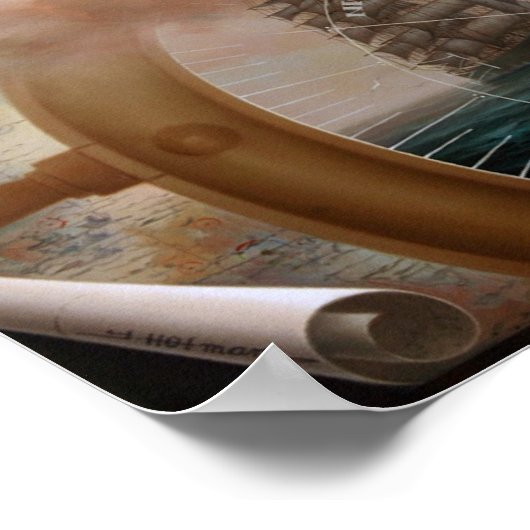 NEWS & Map Captain 2 oder Sea Captain Print Poster (Ecke)