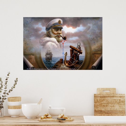 NEWS & Map Captain 7 oder Sea Captain Poster (Küche)