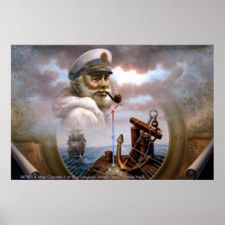 NEWS & Map Captain 7 oder Sea Captain Poster