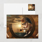 NEWS & Map Captain/Kompass oder Sea Captain Postca Postkarte (Vorne/Hinten)