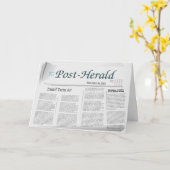 News Paper Birthday Card Karte (Gelbe Blume)