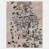 News Paper Rock Petroglyphs Fleecedecke (Vorderseite)