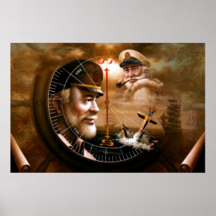NEWS & TWO Map 4 Captain or TWO Sea Captain Plakat