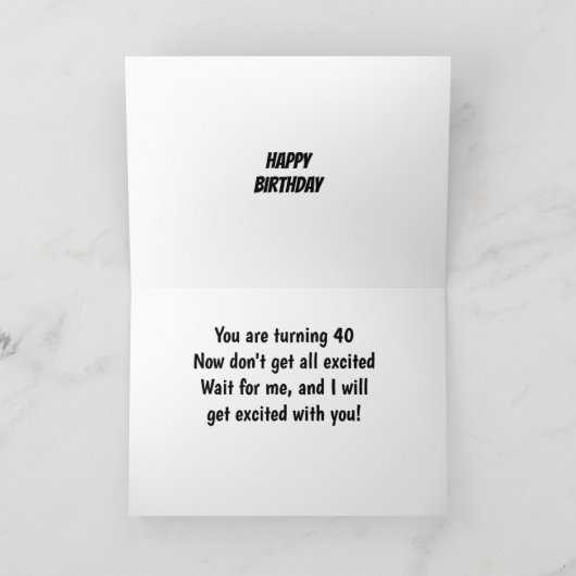 NEWS UM HEN HOUSE IST ES "GLÜCKLICH 40." KARTE (Innenseite)