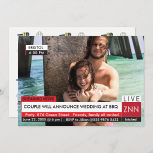 News zur GRILLEN der Hochzeitspartei Einladung