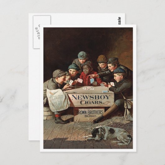 Newsboy Cigars, 1894 Postkarte (Vorne/Hinten)