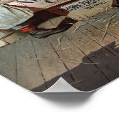 Newsboy Cigars Vintage Poster restauriert (Ecke)