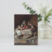 Newsboy Cigars Vintage Poster restauriert Postkarte (Stehend Vorderseite)