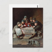 Newsboy Cigars Vintage Poster restauriert Postkarte (Vorne/Hinten)