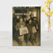 NEWSBOYS in New York Wende des Jahrhunderts Karte (Gelbe Blume)