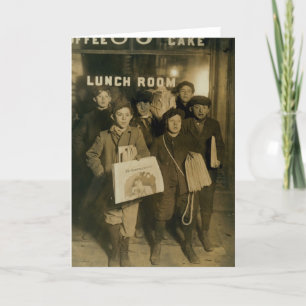 NEWSBOYS in New York Wende des Jahrhunderts Karte