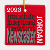 Newscaster Extraordinaire CUSTOM Keramikornament (Vorderseite)