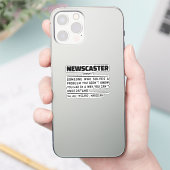 Newscaster Noun Definition TV Mitarbeiter Sarcasm Aufkleber (Telefon)