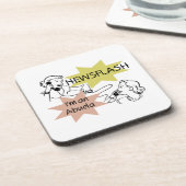 Newsflash Ich bin ein Abuela Geschenk Getränkeuntersetzer (Linke Seite)