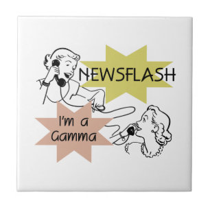 Newsflash Ich bin ein Gamma-Geschenk Fliese