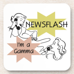 Newsflash Ich bin ein Gamma-Geschenk Getränkeuntersetzer