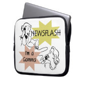 Newsflash Ich bin ein Gamma-Geschenk Laptopschutzhülle (Vorderseite Links)