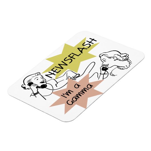 Newsflash Ich bin ein Gamma-Geschenk Magnet (Linke Seite)