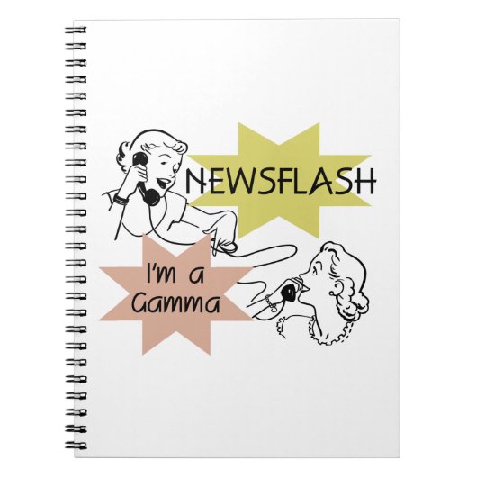 Newsflash Ich bin ein Gamma-Geschenk Notizblock (Vorderseite)