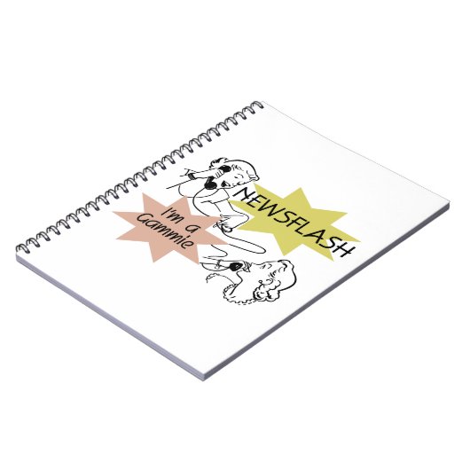 Newsflash Ich bin ein Gammie-Geschenk Notizblock (Linke Seite)