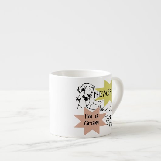 Newsflash Ich bin ein Gram Geschenke Espressotasse (Vorderseite Rechts)