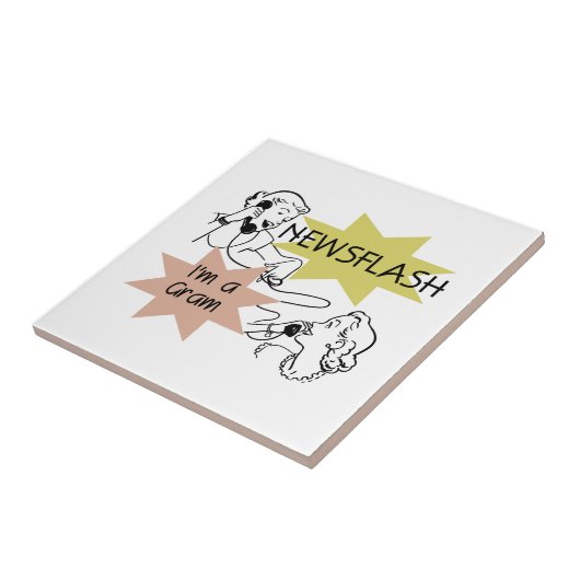 Newsflash Ich bin ein Gram Geschenke Fliese (Seite)