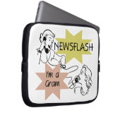 Newsflash Ich bin ein Gram Geschenke Laptopschutzhülle (Vorne Rechts)