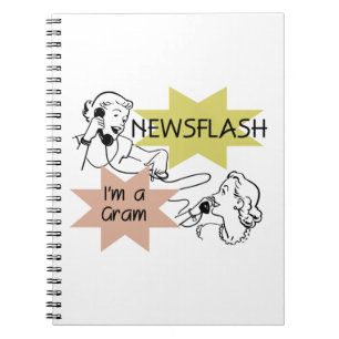 Newsflash Ich bin ein Gram Geschenke Notizblock