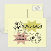 Newsflash Ich bin ein Gramma T - Shirt und Geschen Postkarte (Vorne/Hinten)