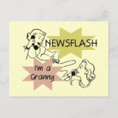 Newsflash Ich bin ein Granny T - Shirt und Geschen Postkarte (Vorderseite)
