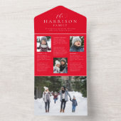 Newsletter-Aktualisierung Rote Weihnachtskarte All In One Einladung (Innen Boden)