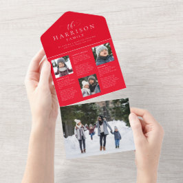 Newsletter-Aktualisierung Rote Weihnachtskarte All In One Einladung