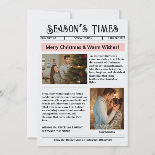 Newsletter Arch Foto Collage Weihnachten (Vorderseite)