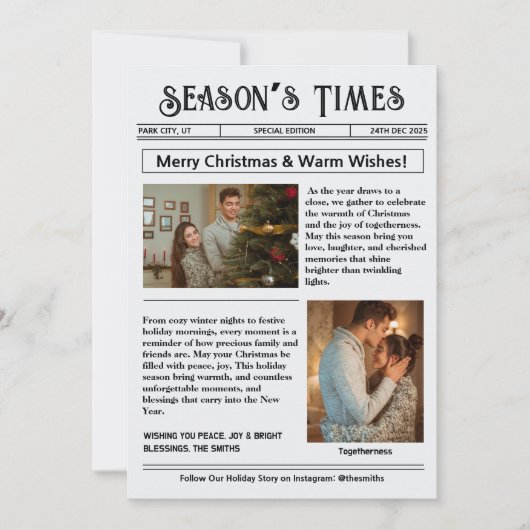 Newsletter Arch Foto Collage Weihnachten (Vorderseite)